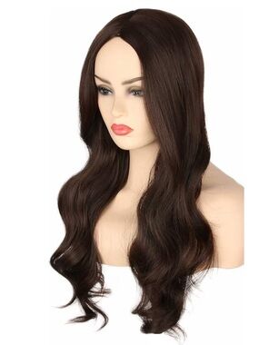 Dark Brown Long Wavy Women's Wig